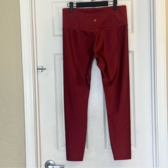 Athleta Elation Shine Tight Leggings Size Large in Decadent Red - Picture 9 of 9